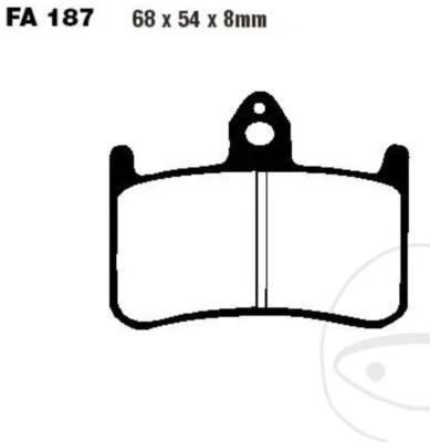 EBC Plaquettes De Frein EPFA187HH Pour Honda VFR NT RVF CBR CB CB-X4 VTR NSR NT - Photo 1/3