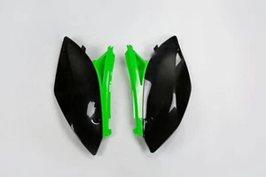 Fianchetti portanumero per Kawasaki KX 250 F (09-12) neri e verdi* - Foto 1 di 1