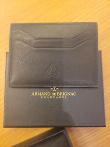 Armand De Brignac Black Leather Dual Sided Card Case. New In Box