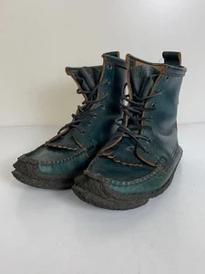 Yuketen Schnürstiefel Leder grün - Bild 1 von 8
