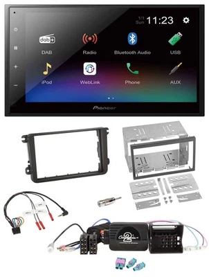 Pioneer USB Bluetooth DAB 2DIN Lenkrad Autoradio für VW Amarok Beetle EOS Caddy - Bild 1 von 4