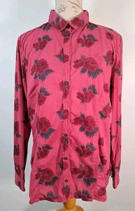 TOM TAILOR geblümte Polo Team bestickte Bluse rot Langarmshirt Gr. 44 - Bild 1 von 24