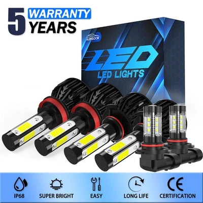 Faros LED blancos de 4 caras para Ram 4000 2015-2018 bombilla antiniebla de haz alto bajo Foto 1 de 4