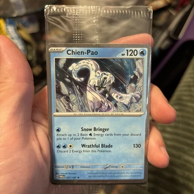 Pokemon Paradox Rift Chien-Pao 057/182 Cosmos Holo Sealed Exclusive - Image 1 of 3