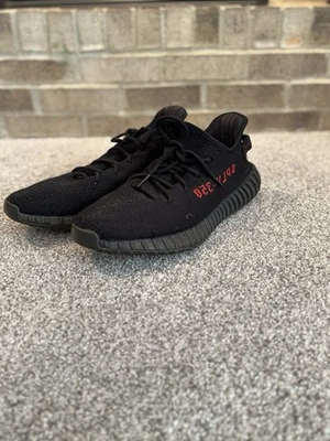 adidas Yeezy Boost 350 V2 Bred Black/Red - Image 1 of 4
