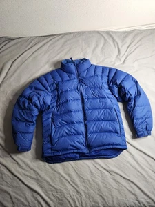 Cabelas Goose Down 650 Puffer Jacket Mens Size Large Royal Blue Outdoors EUC - Picture 1 of 8