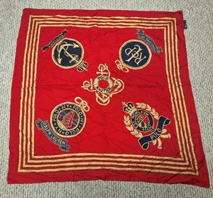 Bufanda Polo Ralph Lauren Silk NY 1967 vela náutica clásica - Imagen 1 de 7