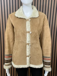 Coldwater Creek Damen Jacke Faux Suede Sherpa Vintage Y2K PS Phoebe Buffay - Bild 1 von 7