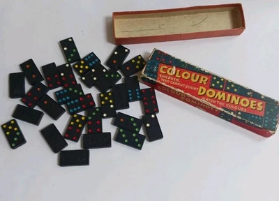 Spears Greyhound Game Vintage Retro Colour Dominoes In Original Box COMPLETE - Image 1 of 4