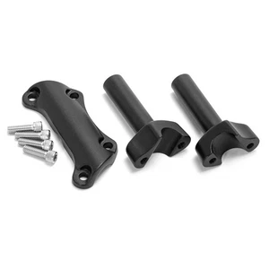 4" Handlebar Riser w/1"Top Clamp For Harley Heritage Softail Classic FLSTC Black - Picture 1 of 10