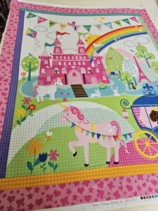 Princess, Sweet Dreams, Pink Cotton Panel 34x44, By M'Liss. $8 - Picture 1 of 6