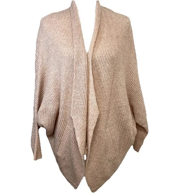 Cárdigan abierto Anthropologie Sleeping On Snow de gran tamaño manga Dolman bolsillos XS Foto 1 de 4