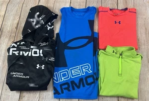 Under Armour Boys Youth Large Hoodie Pullover Zip Fitted Shirt Lot Of 4 Bundle - Picture 1 of 15