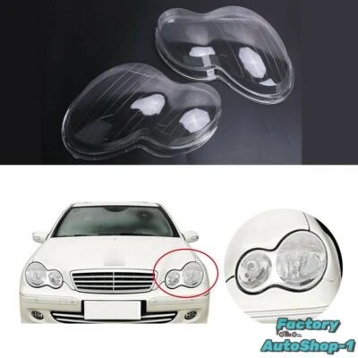 Cubierta de lente transparente para faros para Mercedes Benz W203 Clase C 2001-2007 Foto 1 de 4