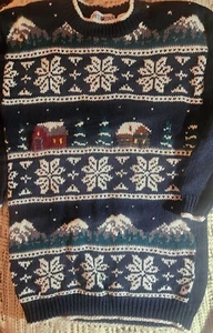 Suéter LARGO CIERVO BLANCO VINTAGE Unisex Hombre MUJERES Pesado - Imagen 1 de 5