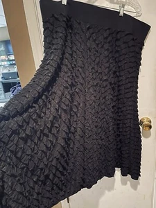 Peter Nygard Black Layered Ruffle Elastic Waist Maxi Skirt Plus Size 2X EUC! - Picture 1 of 7