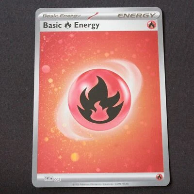 Pokemon SV01 Scarlet & Violet Base Set Basic Fire Energy Cosmos Holo 002 NM - Image 1 of 2