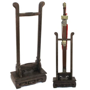 Wenge Vertical Samurai Sword Katana Holder Stand Bracket Assembly Display Rack - Picture 1 of 9
