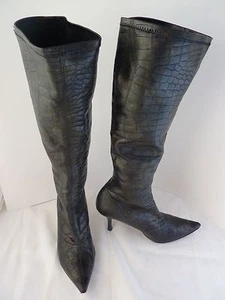 Bota Ann Marino Octavo Alta Negra Talla 8 M - Imagen 1 de 6