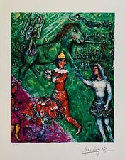 Marc Chagall CIRCUS VERDE Limited Edition Facsimile Signed Giclee Art 15" x 11"