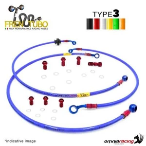 Kit 3 durites de frein Kevlar Frentubo Tipo pour Ducati Monster S4RS 2006-2008 - Photo 1/7