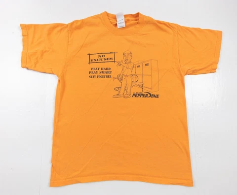 Vintage Pepperdine University Shirt Adult Large Orange Short Sleeve Basketball Cover