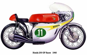 1966 Honda 250 GP Racer - Promotional Advertising Poster - Picture 1 of 1