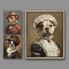 1 Custom Pet Portrait or Pick Any 3 As-Is, Royal English Bulldog Prints A007C