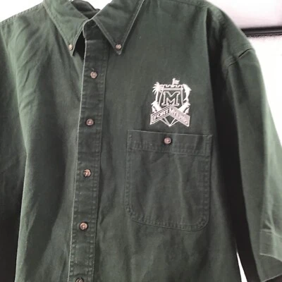 Quality embroidered FT Myers Florida Crest, short sleeve Men's XL Button down - Image 1 of 4