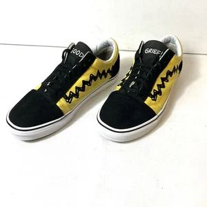 Vans X Peanuts Mens Size 9 Charlie Brown Good Grief Old Skool Skate Shoes 2017 - Picture 1 of 12