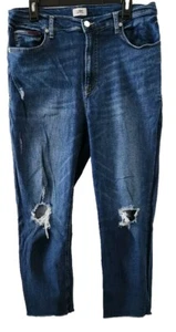 TOMMY Jeans Women 12/W31  Distressed Stretch Raw Hem Boyfriend Jean - Picture 1 of 15
