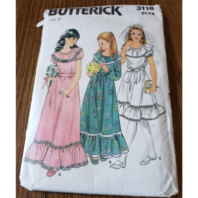 Butterick 3118 Size 8 Girls’ communion & flower dress Sewing Pattern - Image 1 of 4
