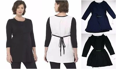 Nuevo Top de maternidad para mujer manga larga Liz Lange negro transparente nuevo con etiquetas XS S M L XXL Foto 1 de 4