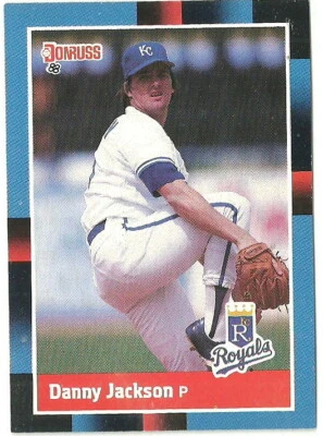 DANNY JACKSON KANSAS CITY ROYALS #132 - DONRUSS NM-MT 1988 - Image 1 of 2