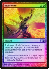 Incinerate FOIL Magic 2012 / M12 NM Red Common MAGIC GATHERING CARD ABUGames