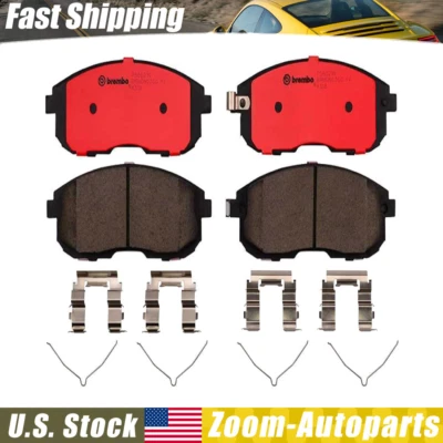 Juego de pastillas de freno delanteras de cerámica ranuradas para Infiniti I30 Nissan Altima Máxima Brembo Foto 1 de 2