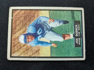 1951 Topps Magic Football Card # 71 Joe Dudeck - North Carolina Tar Heels (GD) - Image 1 of 3