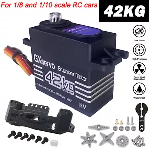 180° Brushless Waterproof 42KG Metal Gear 25T Digital Servo For 1/10 TRX4 RC Car - Picture 1 of 23