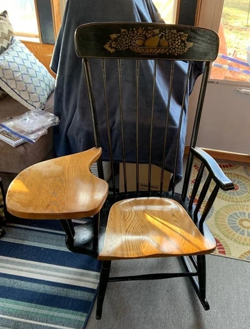 Vintage rocking chair with writing desk area - no makers mark Cover