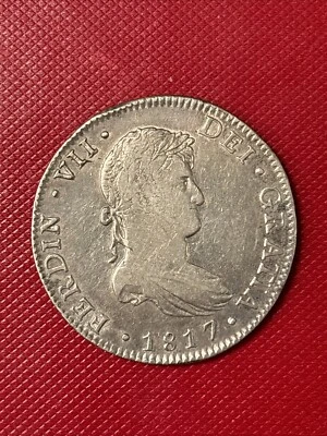 MEXICO COLONIAL SILVER 8 REALES 1817 Mo JJ - WAR OF INDEPENDENCE Royalist Coin - Image 1 of 2