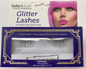 Select Lash Professional Glitter Black Silver Lashes - Picture 1 of 2