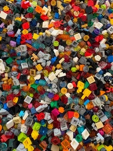LEGO lote pequeño a granel 1/2 libra 1x1 redondo cuadrado liso pendiente modificada trans 8oz - Imagen 1 de 1