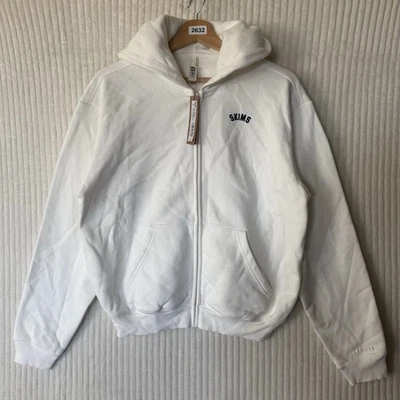Skims Cotton Fleece Classic Zip Up Hoodie Marvel With Graphic Sz S NWT $84 - Image 1 of 4