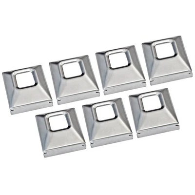 Cubiertas de hebilla de cinturón de seguridad Deluxe grandes níquel cromo 1968-72 Chevelle GTO 442 7 piezas Foto 1 de 4