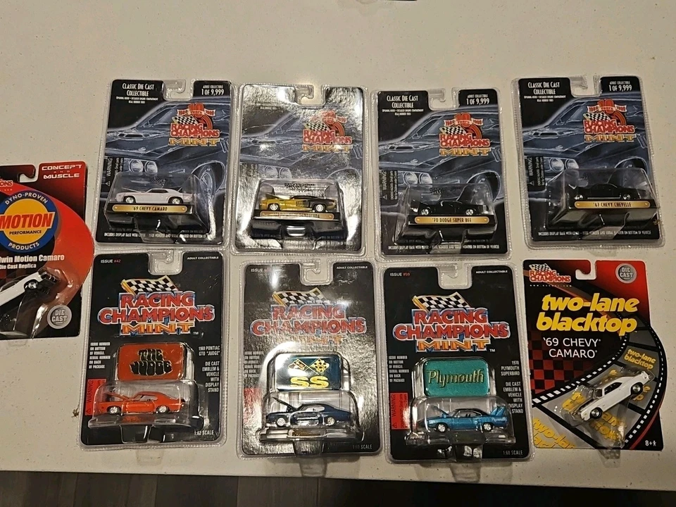 Vintage Racing Champions Mint Lot Of 9 Camaro GTO Cuda Chevelle Superbird - Image 1 of 4