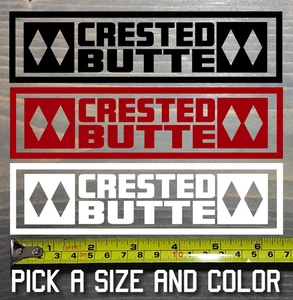 Crested Butte Sticker Decal Mountain Ski Snowboard Colorado Telluride Vail  - Picture 1 of 22