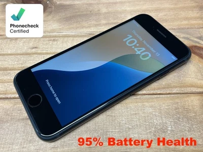 Apple iPhone SE 3rd Gen. - A2595 - 128 GB - Midnight (Unlocked) Tested & Works - Image 1 of 4