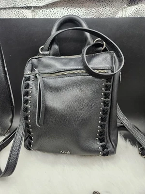 Bolso Bandolera Convertible The Sak Loyola Mini Mochila Cuero Genuino Negro  Foto 1 de 4