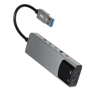 USB Sound Card 5.1 Channel External Audio-Card For PC/Computer Optical - Picture 1 of 11