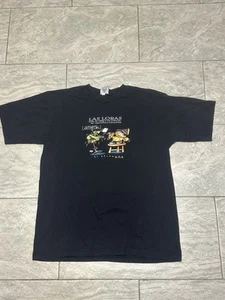 Vintage 2000er Aqua El Salvador Motiv T-Shirt XL blau lustig Tiere Tourist Y2K - Bild 1 von 3